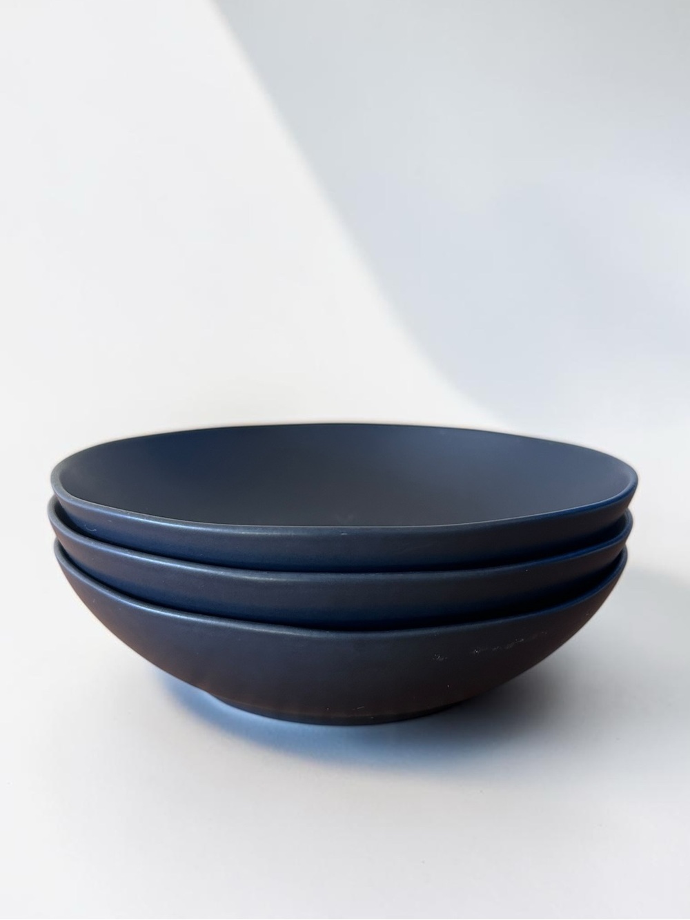 Year & Day Big Bowls Set of 3 Midnight Blue Ceramic Made in Portugal